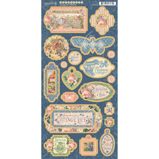 Graphic 45&#xAE; Cottage Life Collection Chipboard Die Cuts